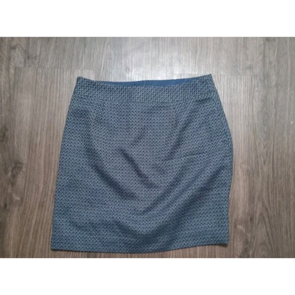 Loft Mini Skirt Womens Size 4 Navy Blue White - Picture 4 of 4